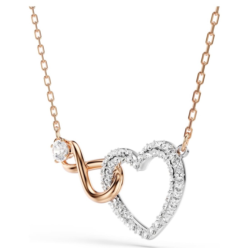Swarovski Hyperbola Infinity & Heart Mixed Metal Necklace NIB Retails:$159 - Picture 5 of 7